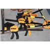 Image 1 : SET OF 6 ASSORTED DEWALT GRIP CLAMPS