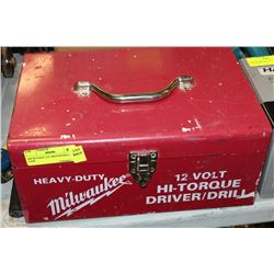 MILWAUKEE 12V DRIVER/DRILL IN CASE