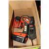 Image 1 : 18V BLACK AND DECKER DRILL WITH CHARGER AND 2