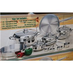 CHEFS SECRET 16PCE 5 PLY SURGICAL STAINLESS STEEL