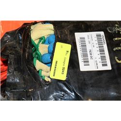 PACK OF 12 RUBBERIZED WORK GLOVES SIZE XL ON