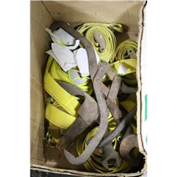 BOX OF HD TIE DOWNS AND MORE INCL CHANNEL LIFT