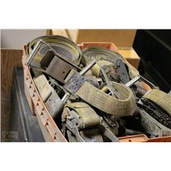 TOTE FULL WITH HEAVY DUTY  RATCHET STRAPS