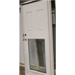 33 3/4" X 82 1/4" DOOR FRAME WITH WINDOW SOLID