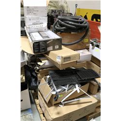 PALLET OF ASSORTED LIGHTING & BUILDING MATERIAL