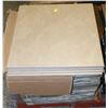 Image 1 : BOX WITH 6-18" X 18" BEIGE POCELAIN TILE X8
