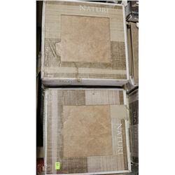 BOX WITH 11-13.1" X13.1" WALNUT CERAMIC TILE X 5