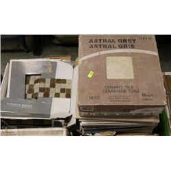 2 SMALL STACKS WITH CERAMIC & MOSAIC TILES