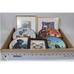 FLAT WITH COLLECTIBLES INCL . ROCKWELL PLATES,REAL