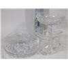 Image 1 : FLAT WITH PINWHEEL CRYSTAL PLATES, CREAM & SUGAR,