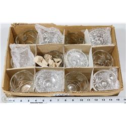 BOX WITH  SIX  CREAM AND SUGAR SETS