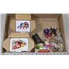 Image 1 : BOX OF COLLECTIBLES INCL LEGO BATMOBILE, PEZ