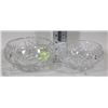 Image 1 : TWO PIECES OF  FOOTED PINWHEEL CRYSTAL BOWLS