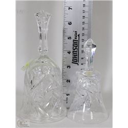 2 PINWHEEL CRYSTAL BELLS