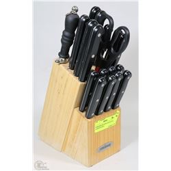 FARBARWARE KNIFE BLOCK WITH CONTENTS INCL