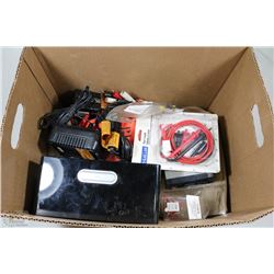 BOX OF ELECTRONICS AND MISC.
