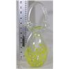 Image 1 : TALL ART GLASS YELLOW DOT BASKET