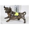 Image 1 : BRONZE COLOURED BULL FIGURINE