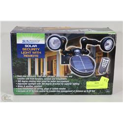 BRAND NEW SOLAR SECURITY LIGHT WITH REMOTE