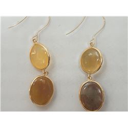 #1-14K YELLOW GOLD OPAL DROP STYLE EARRINGS