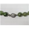 Image 1 : #8-NEPHRITE JADE BEAD NECKALCE WITH