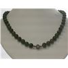 Image 2 : #8-NEPHRITE JADE BEAD NECKALCE WITH