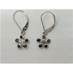 #9-14K WHITE GOLD BLACK DIAMOND AND