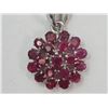 Image 1 : #10-STERLING SILVER RUBY CLUSTER