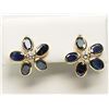 Image 1 : #15-14K YELLOW GOLD BLUE SAPPHIRE AND