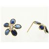 Image 3 : #15-14K YELLOW GOLD BLUE SAPPHIRE AND