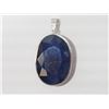 Image 1 : #23-14K WHITE GOLD SAPPHIRE PENDANT