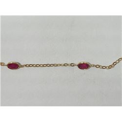 #25-10K YELLOW GOLD RUBY NECKLACE