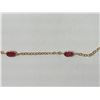 Image 1 : #25-10K YELLOW GOLD RUBY NECKLACE