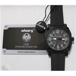 NEW INFANTRY MEN'S BLACK SPORTS TACTICAL WATCH