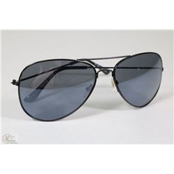 PAIR OF NEW ALL BLACK AVIATOR SUNGLASSES