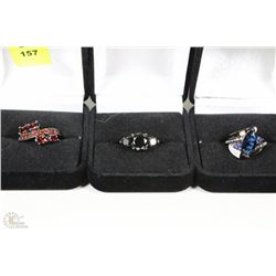 THREE NEW LADIES ASSORTED RINGS