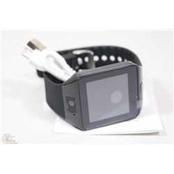 NEW BLACK BLUETOOTH SMARTWATCH WITH CAMERA