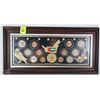 Image 1 : FRAMED COLLECTION OF COINS FROM UNITED ARAB