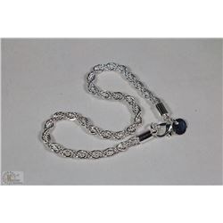925 SILVER PLATED TWIST CHAIN BRACELET