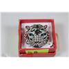 Image 1 : SILVER COLOR WITH CZ STONES TIGER RING