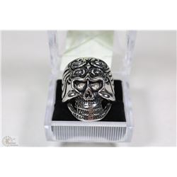 MEN'S HEAVY STAINLESS STEEL SKULL RING