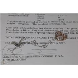 10KT WHITE GOLD AND ROSE GOLD DIAMOND HEART