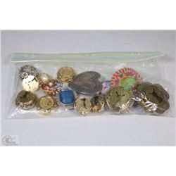 BAG OF VINTAGE AND ANTIQUE BUTTON COVERS