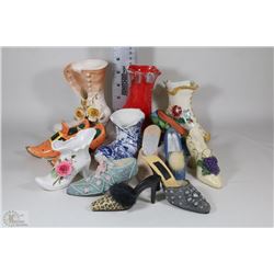 COLLECTION OF ASSORTED CERAMIC SHOES