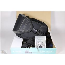 CANON DIGITAL CAMERA WITH TRIPOD AND CARRY CASE