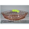 Image 1 : UNIQUE PINK DEPRESSION GLASS BOAT SHAPED DISH