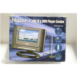 HAIER 7" LCD TV AND DVD PLAYER COMBO