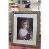 Image 1 : FRAMED PICTURE OF A GIRL 28"X34"