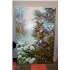 Image 1 : EXTRA LARGE CANVAS FLORAL  PAINTING 72"X48"