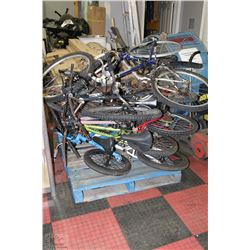 POLICE SEIZURE: PALLET OF BIKES